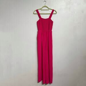 Hot Pink Sleeveless Jumpsuit Sz S